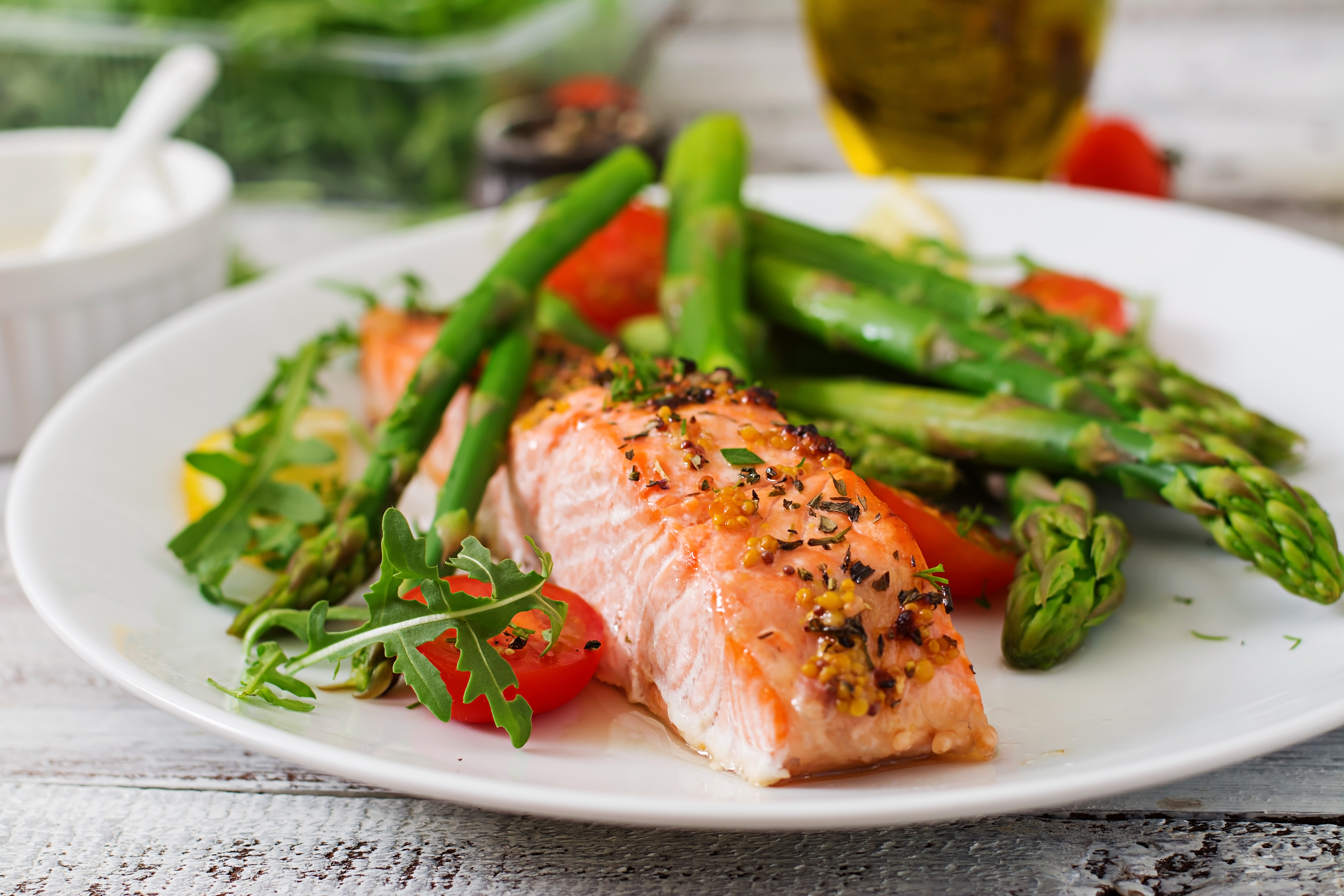 Salmón a la plancha con verduras